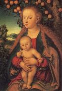 Lucas  Cranach The Virgin and Child under the Apple Tree painting